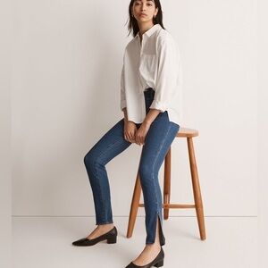 Madewell Roadtripper Supersoft Jeans Medium Indigo Wash Slit-Hem Edition sz 29
